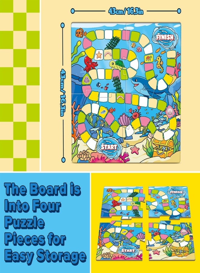 Broytain Word Ocean Phonics Board Game for Kids, Educational Learning Board Game for Boys and Girls, Reading and Spelling Game Ages 4-6, Classroom Travel Indoor Outdoor Family Game - Image 4